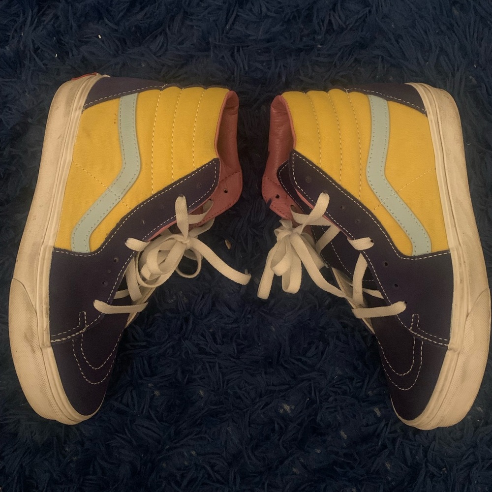 Custom made vans multi colored kids shoes (slightly worn)